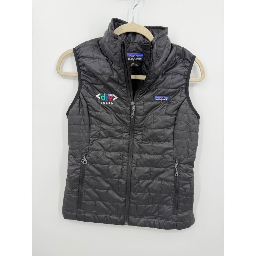 Patagonia‎ Nano Puff Vest Womens XS Black Insulated Quilted Logo 84247